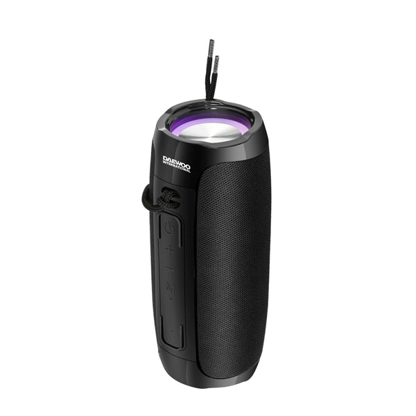 Radio Altavoz Bluetooth con bateria Daewoo DBT-25B negro iluminación LED y USB