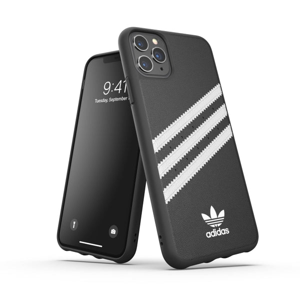 Funda Adidas 3 rayas Samba Apple iPhone 11 Pro Max negra/blanca (NUEVA)