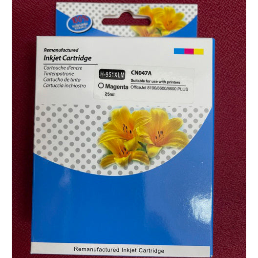 Cartucho compatible H-951XLM Magenta CN047A para OfficeJet 8100/8600/8600+.