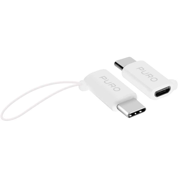 Adaptador Puro Universal de Micro USB a USB-C Blanco