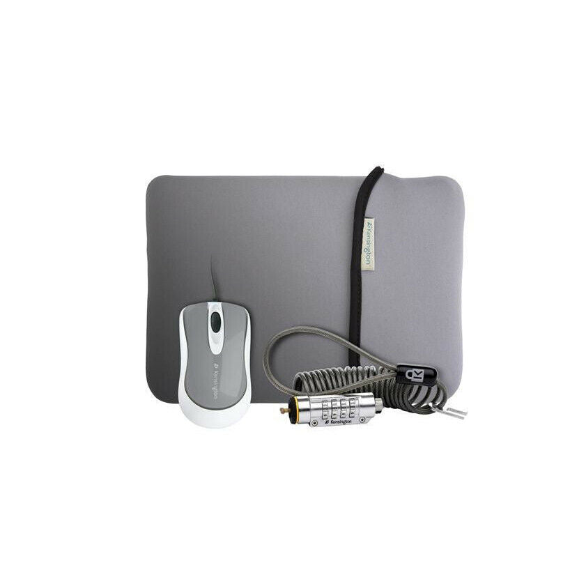 Cable de seguridad Kensington para portátil, Kit Esencial K66619EU + mini ratón