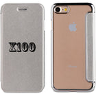 100 Fundas Muvit Life Bling Folio con Marco Plata para Apple iPhone 7/8
