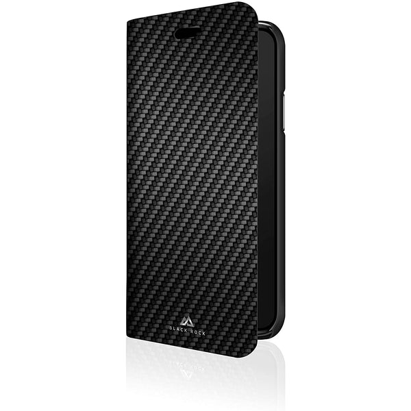 Funda Black Rock para Apple iPhone XR Flex Carbon Booklet color negro.