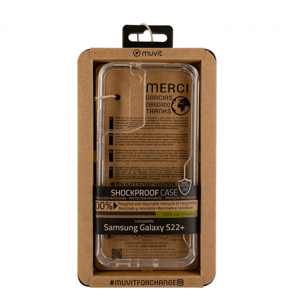 Funda Muvit for Change Shockproof 2m para Samsung Galaxy S22+ 5G transparente