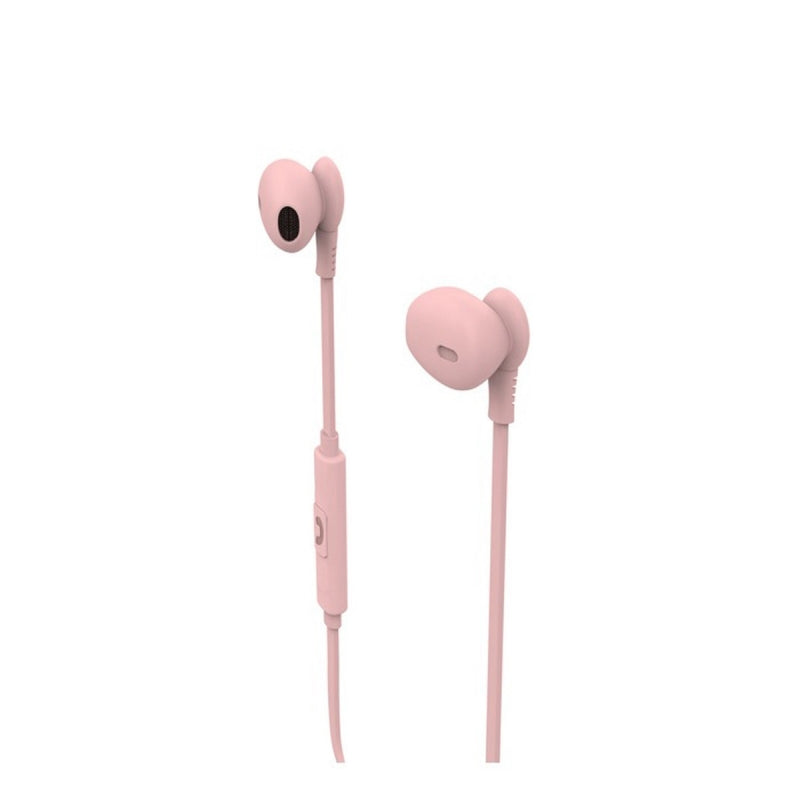 Auriculares Muvit estéreo M1C 3.5mm rosa