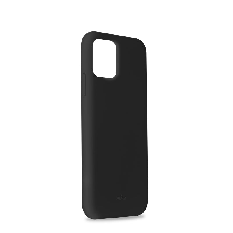 Funda Puro silicona con microfibra para Apple iPhone 11 Pro icon negra