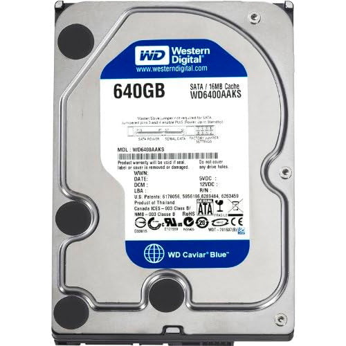 Disco Duro WD Caviar Blue 640GB 3,5» SATA II 7200RPM WD6400AAKS Usado