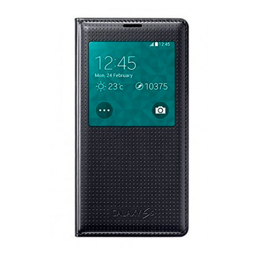 Funda original Samsung S View Cover para Samsung Galaxy S5/S5 Neo color negro.