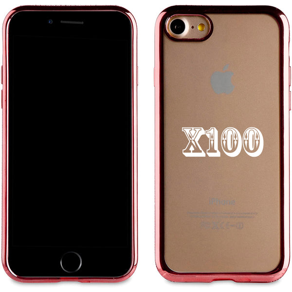 100 Fundas Muvit Life para Apple iPhone 8/7 con Cristales y Marco Rosa Oro