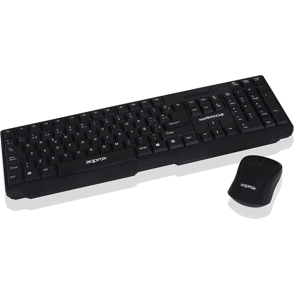 Combo teclado + ratón Approx wireless APPKBWSHOME en español (ñ).