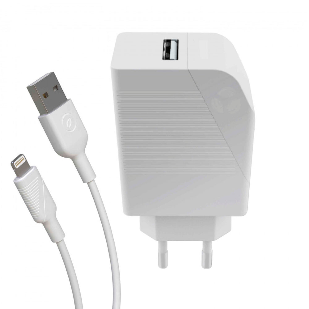 Pack Muvit for Change cargador pared USB 2.4A + cable Apple MFI 2.4A 1,2m