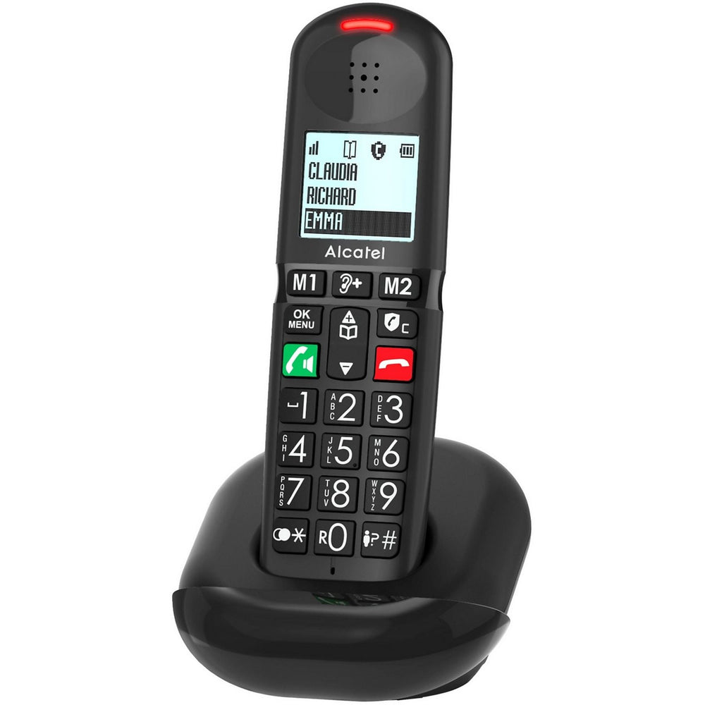 Teléfono Alcatel XL685 Análogo Teclas Grandes Compatible con Audífonos Negro