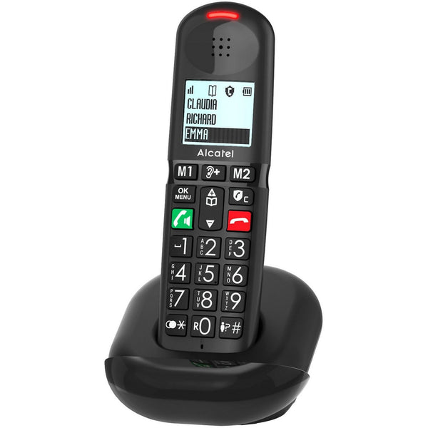 Teléfono Alcatel XL685 Análogo Teclas Grandes Compatible con Audífonos Negro