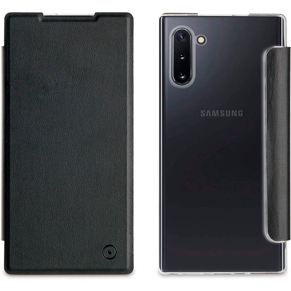 Funda Muvit Folio Samsung Galaxy Note 10/10 5G parte trasera transparente negra