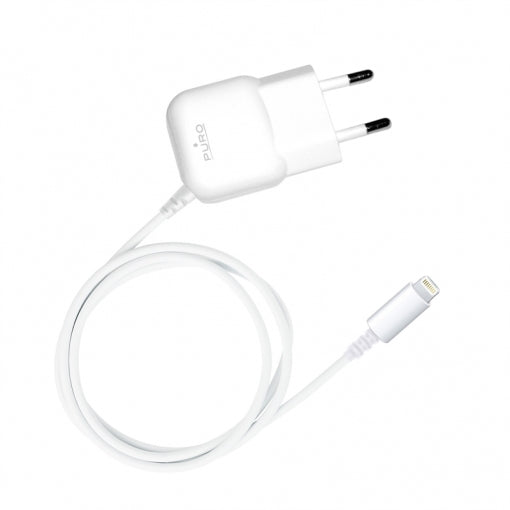 Mini Transformador Apple MFI 1A 1m Puro Blanco