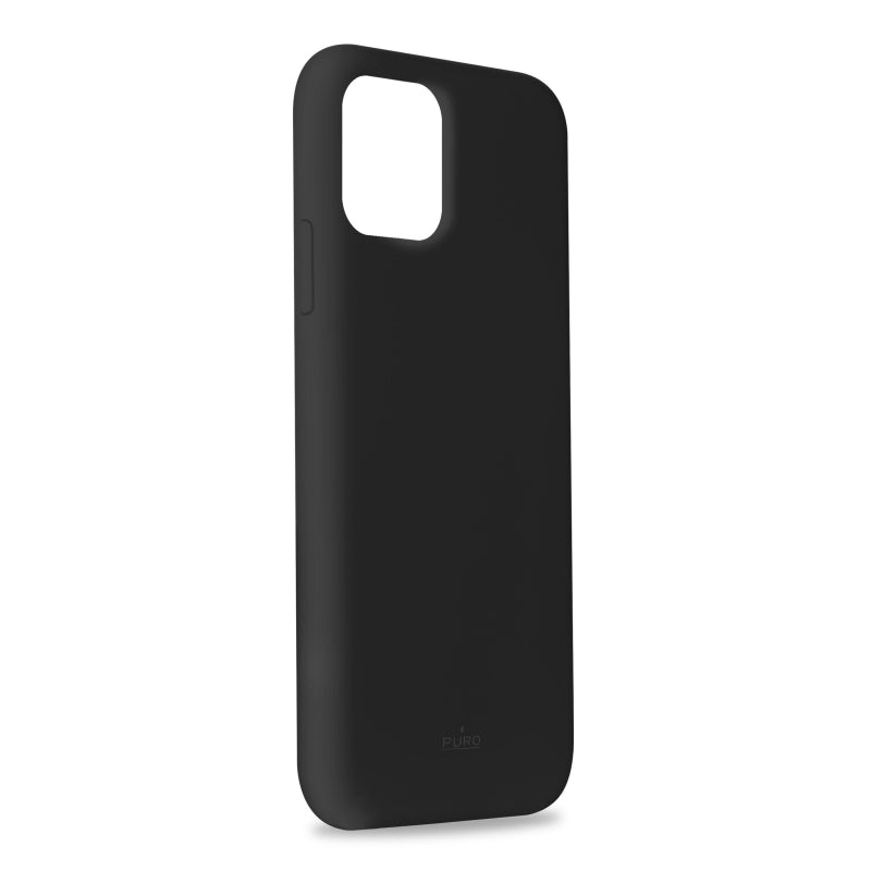 Funda Puro silicona con microfibra para Apple iPhone 11 Pro Max icon negra