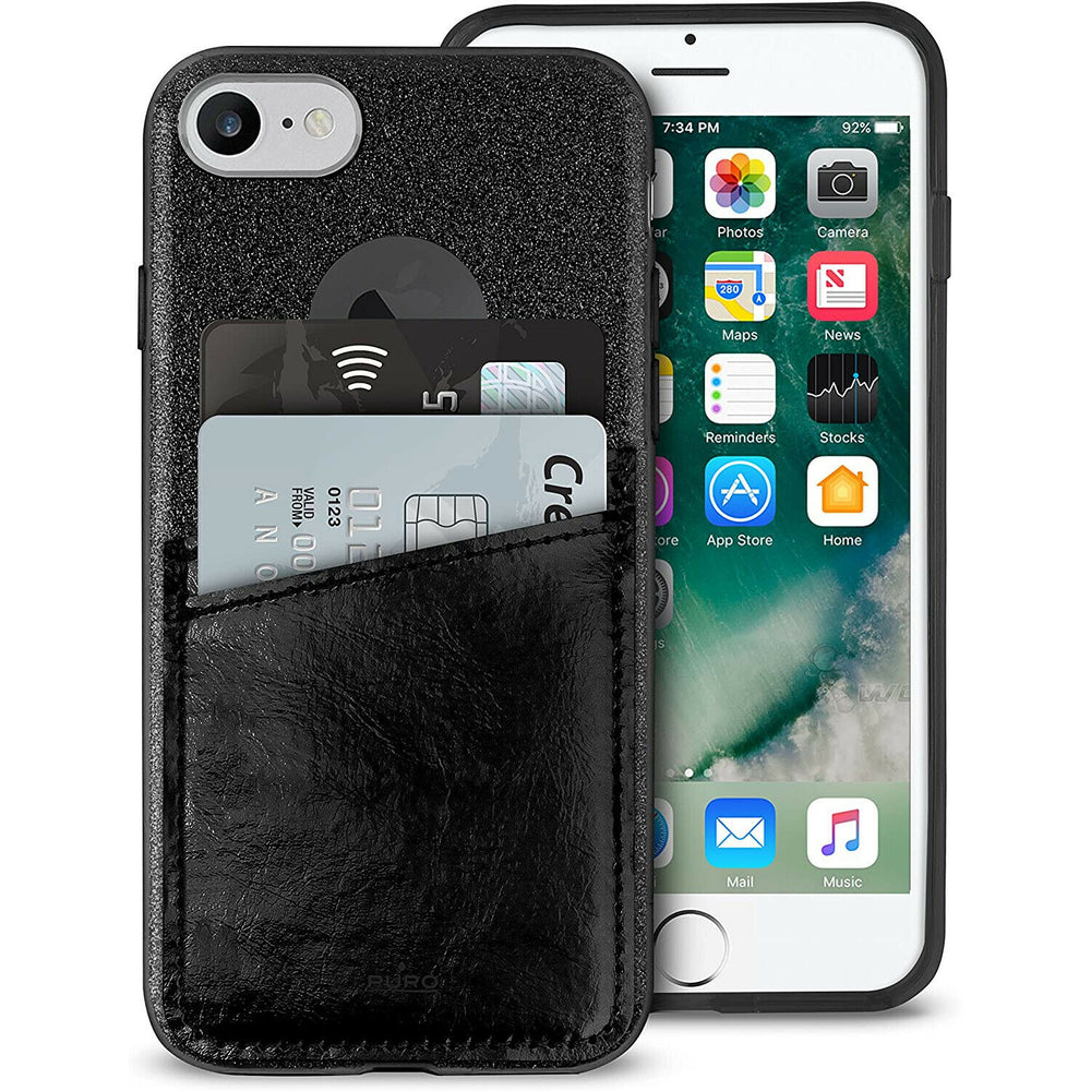 Funda Puro para Apple iPhone 6/6s/7/8 Shine negra