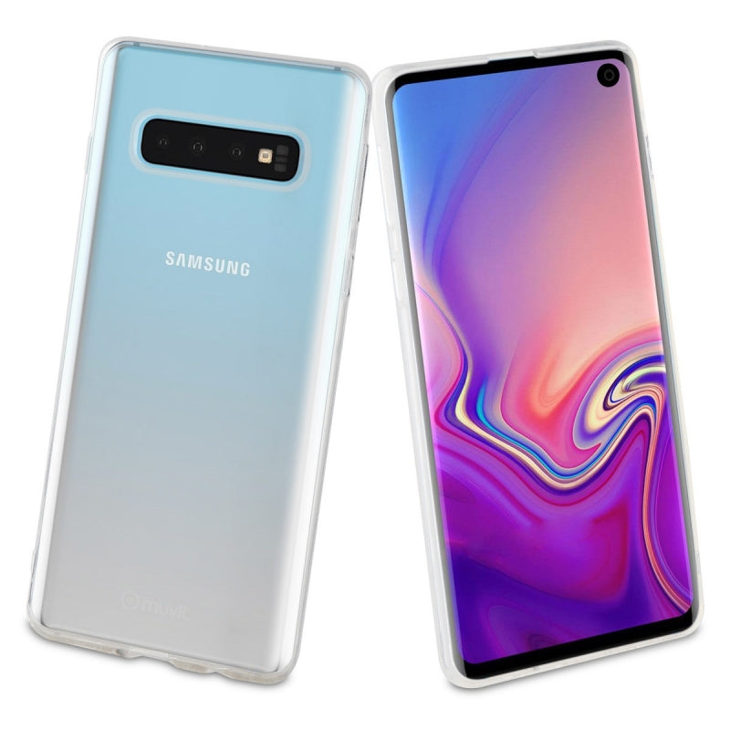 Funda Muvit Cristal Soft Samsung Galaxy S10 transparente.