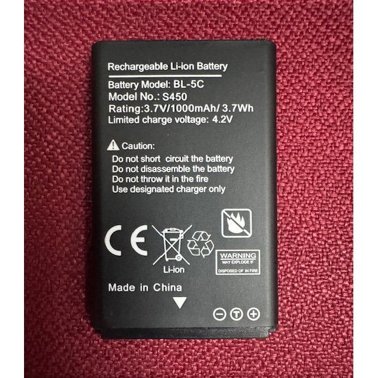 Batería original para Telefunken S450 3.7V 1000mAh 3.7Wh (NUEVA)