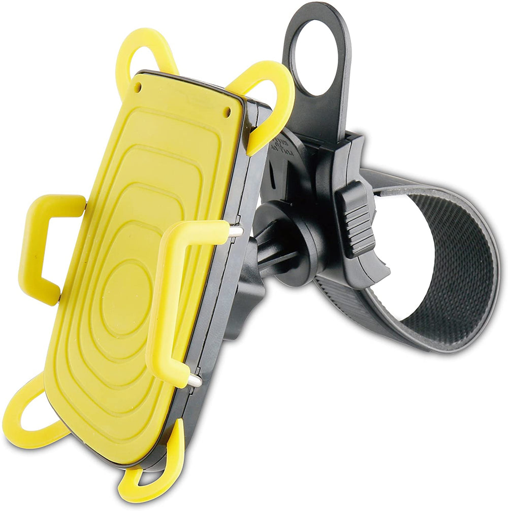 Soporte bicicleta/moto universal Muvit MUCHL0063 Hasta 6» color amarillo.