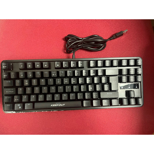 Teclado Gaming Mecánico Keep Out F105 en español (ñ) Usado *Esquina sin pintura*