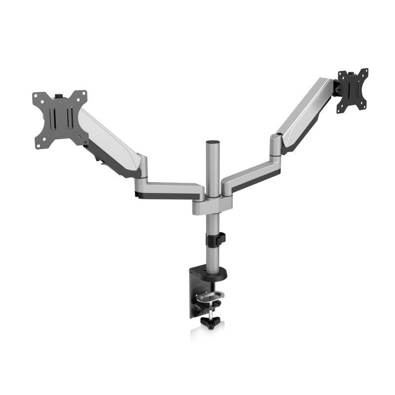 Soporte para 2 monitores V7 DM1DTA-1E con ajuste manual doble hasta 32» y 8Kg