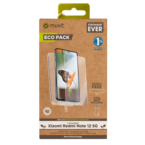 Muvit for change para Xiaomi Redmi Note 12 5G + protector vidrio templado