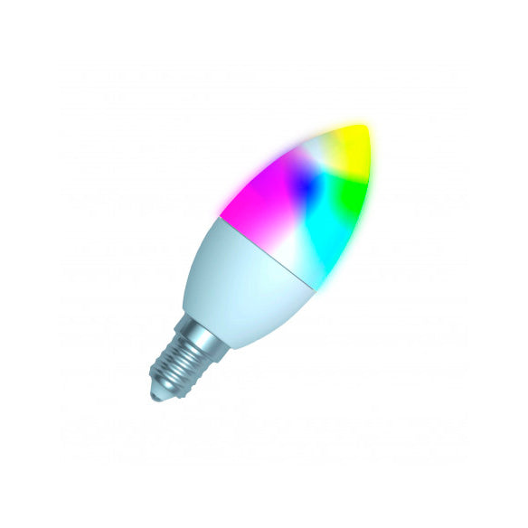Bombilla Inteligente Muvit Vela E14/5W/470lm RGB+Blancos D43*H114 (NUEVA)