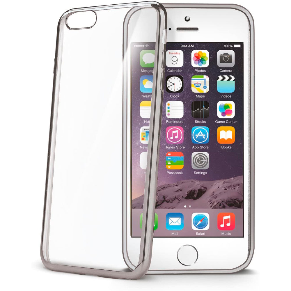 Funda Celly Láser transparente borde gris para iPhone 7/iPhone 8
