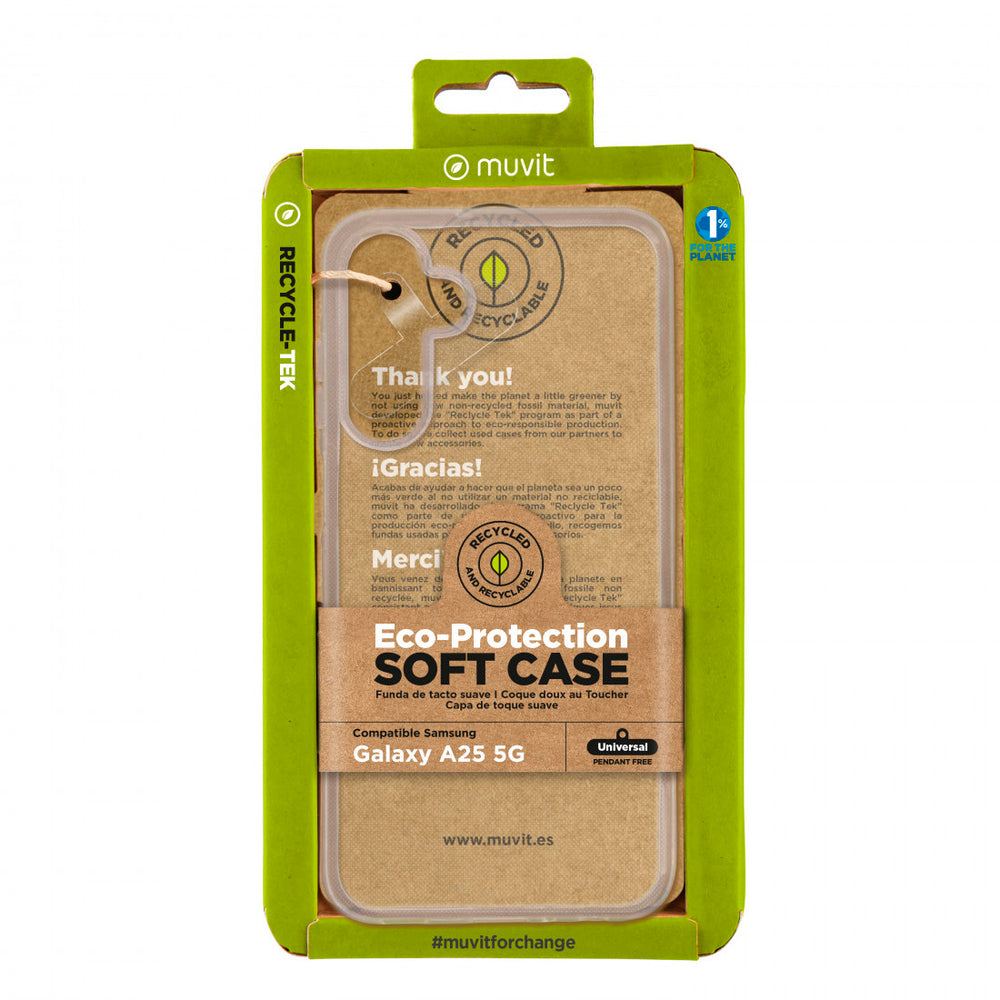 Funda Muvit for Change recycle-tek para Samsung Galaxy A25 5G transparente