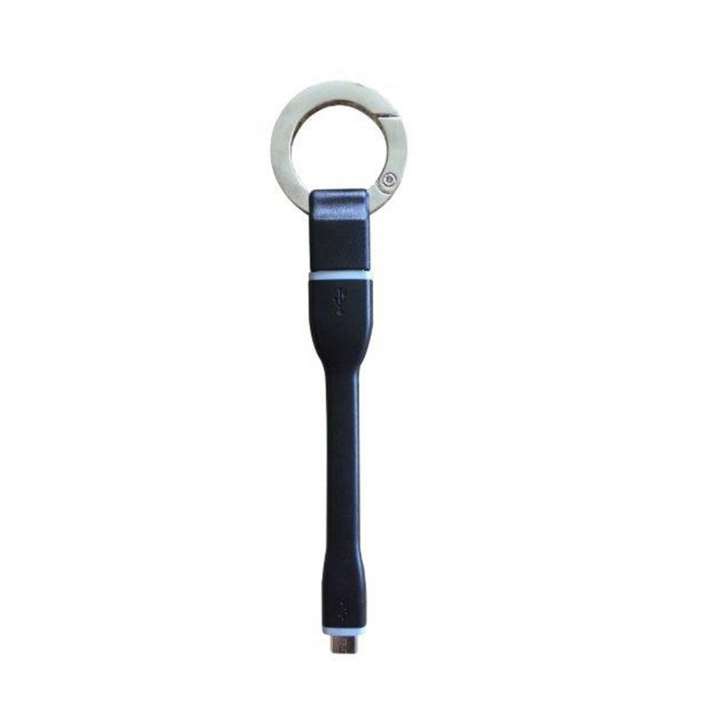 Cable Muvit USB-Micro USB 2.4A 0.1m tipo llavero negro.