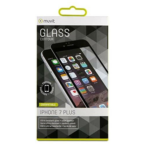 Protector pantalla Muvit para Apple iPhone 8 Plus/7 Plus vidrio templado curvo