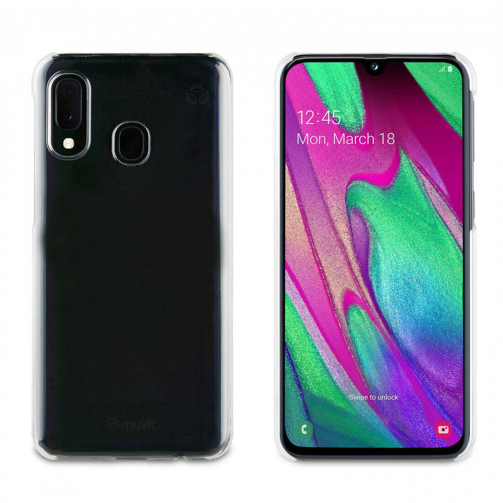 Funda Muvit for change para Samsung Galaxy A40 recycletek transparente.