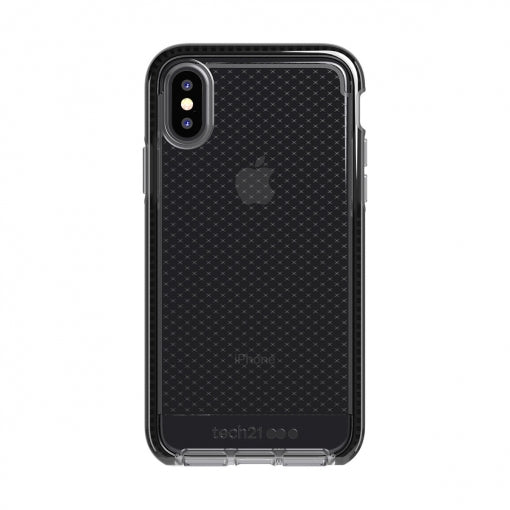 Funda de Silicona Tech21 Evo Check negro humo para Apple iPhone X / Xs Usada