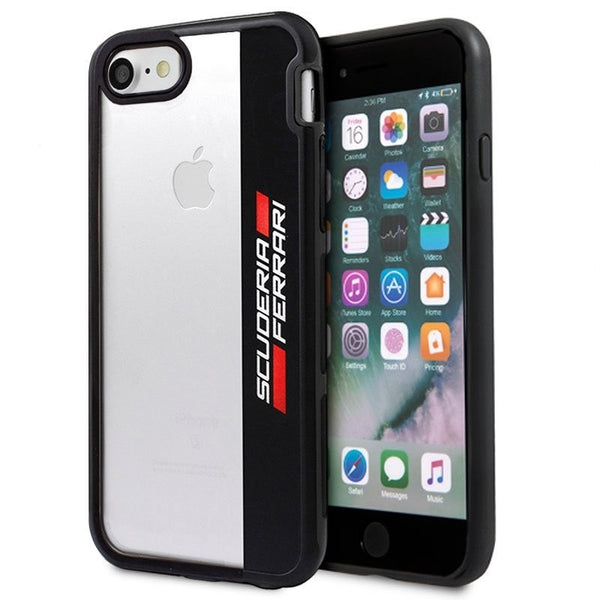 Carcasa Oficial Ferrari Shockproof para Apple iPhone 7/8/SE(2020) transparente