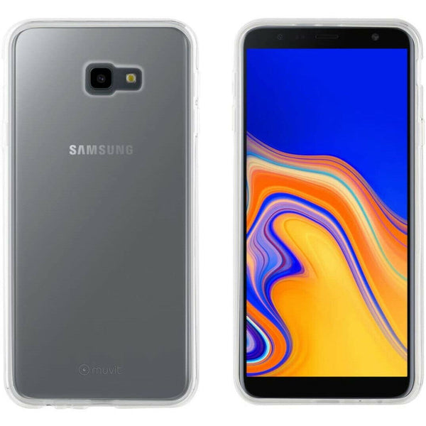 Funda Muvit Cristal Soft para Samsung Galaxy J4 Plus Transparente.