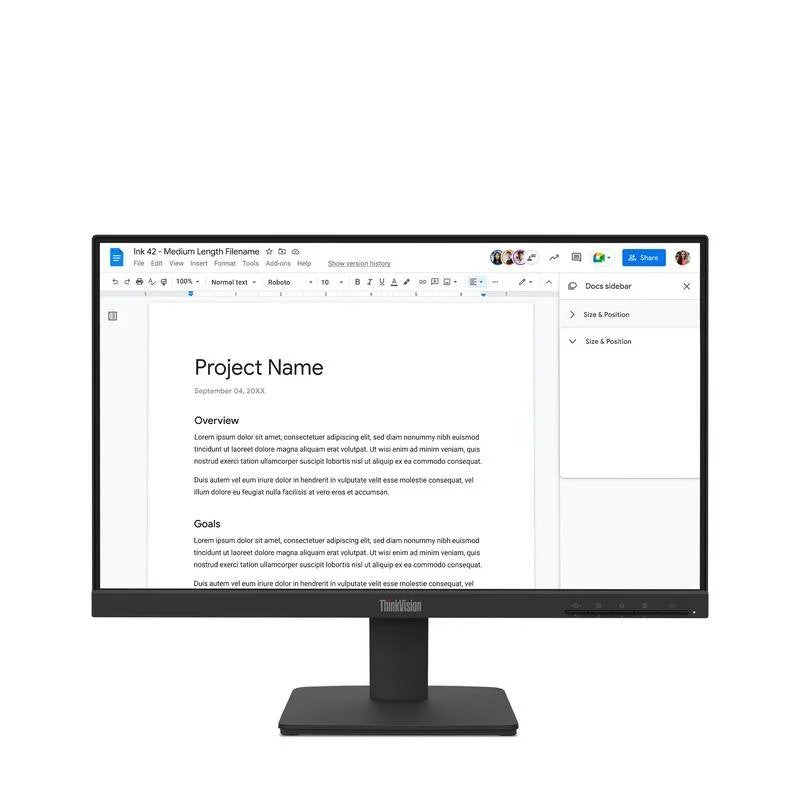 Monitor Lenovo ThinkVision S22-4e 21.5″ FullHD 100Hz IPS 4ms Usado