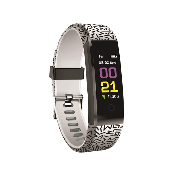 Pulsera de Actividad y Salud Health Pop Forms Negro/Blanco Muvit io