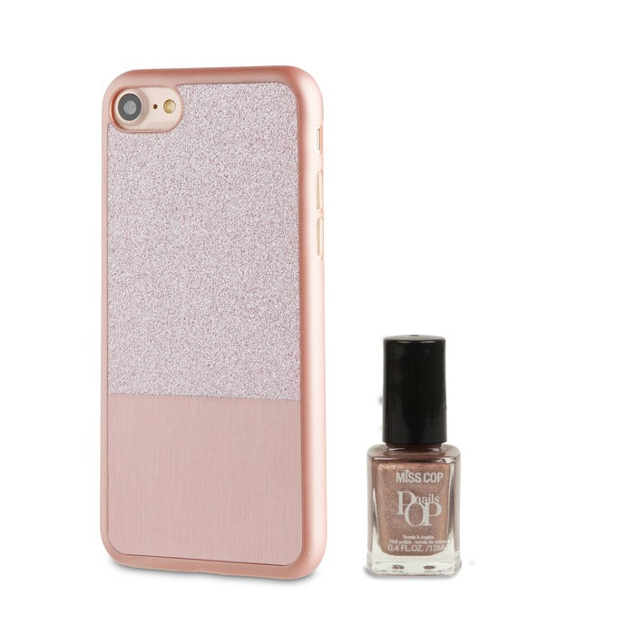 Muvit Life MLPAK0015 – Funda para Apple iPhone 7 + Laca de uñas de Color Rosa.
