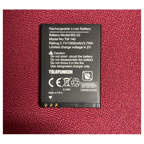 Batería Litio original para Telefunken TM140 3.7V 1000mAh
