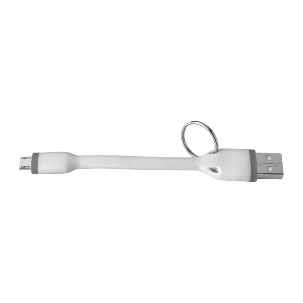 Cable Celly USB a MicroUSB 12cm blanco.