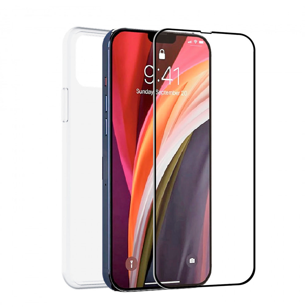 Pack Muvit for Change Apple iPhone 14 Plus funda cristal soft+protector pantalla