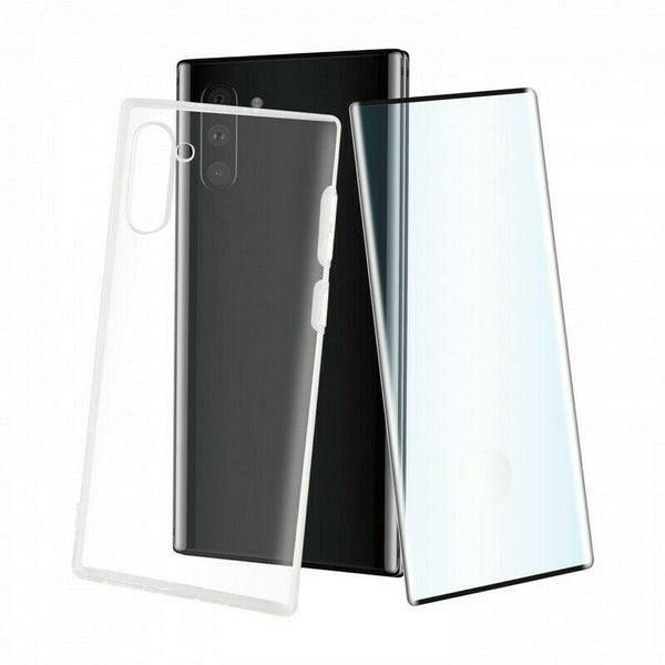 Pack Muvit Samsung Galaxy Note 10 funda Cristal Soft transparente + protector.