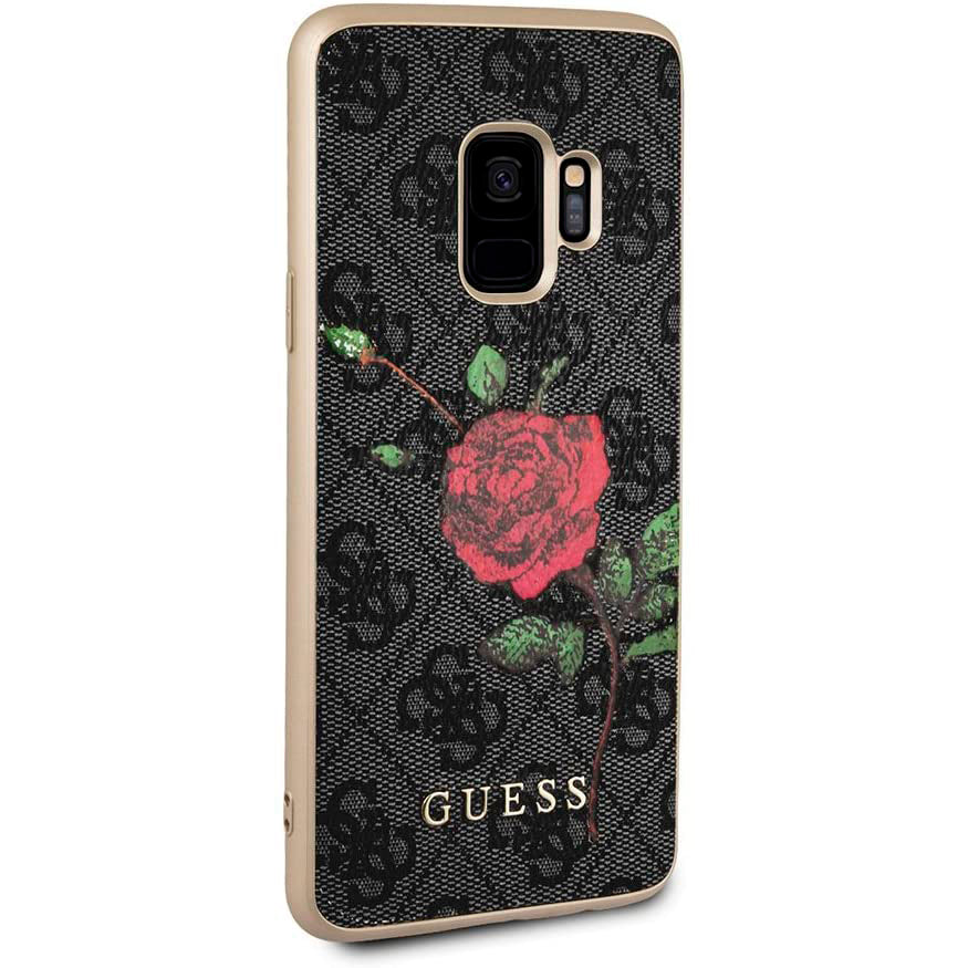 Funda Original GUESS para móvil Samsung Galaxy S9, Flores Rosa Usada.