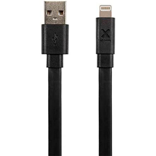 Cable plano XTorm USB a Apple 3 metros negro