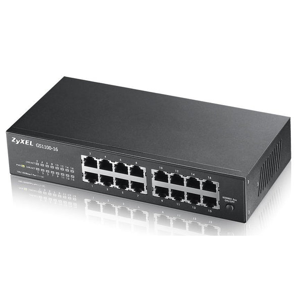 Zyxel GS1100-16 No administrado Gigabit Ethernet (10/100/1000) Usado *