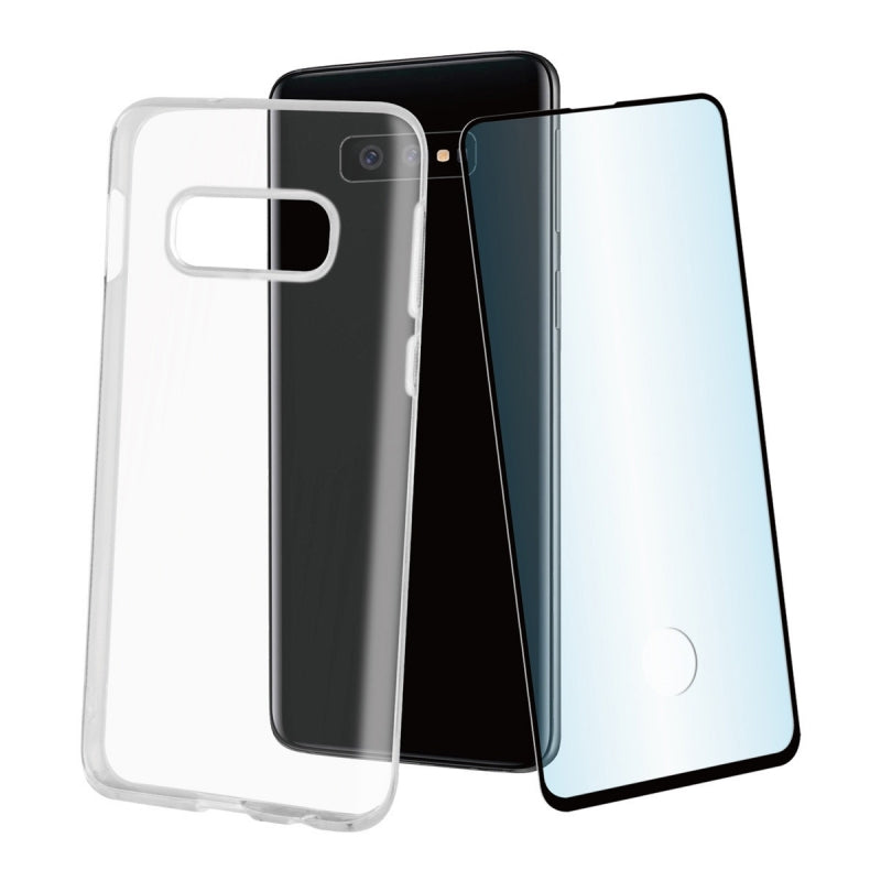 Pack Muvit para Samsung Galaxy S10e funda Cristal Soft transparente+protector.