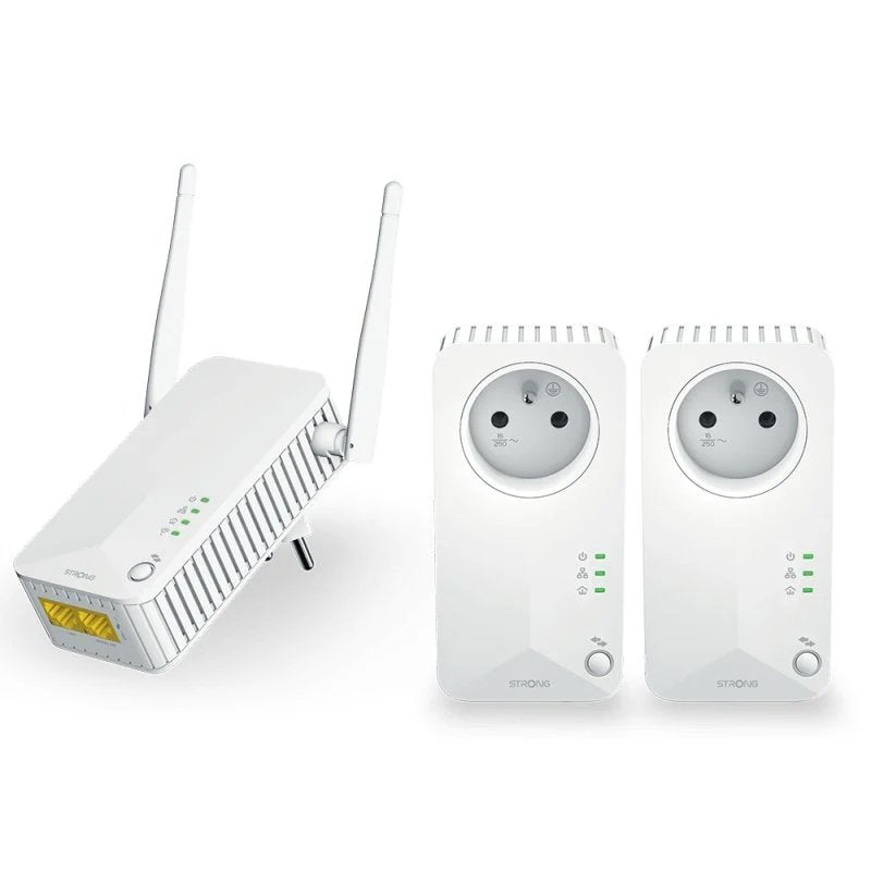 Adaptador Strong Powerline Wi-Fi 600 Triple Pack PLC 600Mbit/s Usado