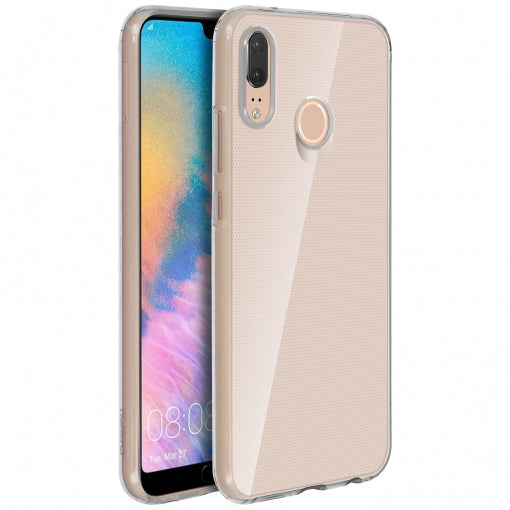 Carcasa original Huawei Soft Touch Semirrígida para Huawei P20 Lite transparente
