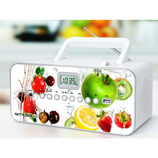 Altavoz Muse M-28 VF Multicolor Reproductor de CD FM, AM AUX, CD, USB, Radio.